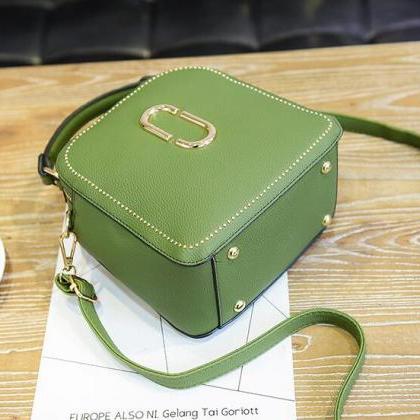 New Women Leather Handbags Small Sq..