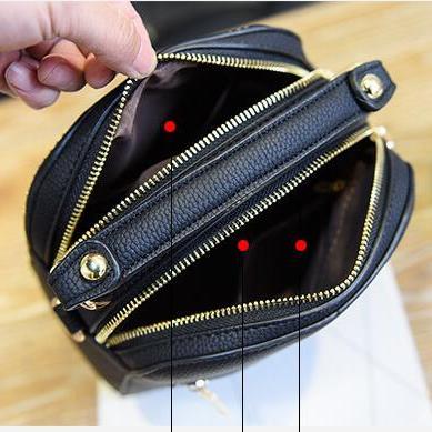 New Women Leather Handbags Small Sq..