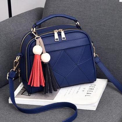 Small Fashion Tassels Shoulder Messenger Bag -..