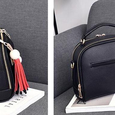 Small Fashion Tassels Shoulder Messenger Bag -..