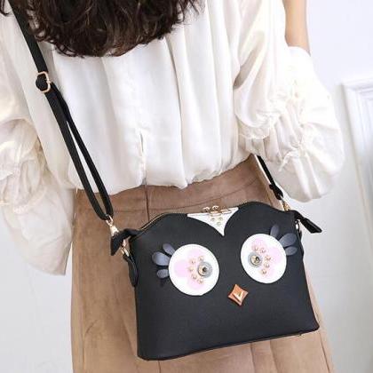 Women's Cute Mini Shoulder Bag - Bl..