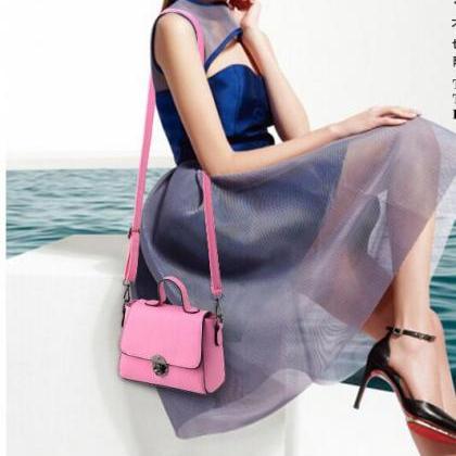 Women Messenger Shoulder Mini Bag - Pink