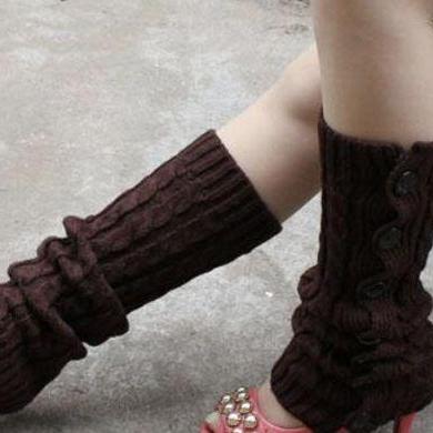 Winter Knitted Leg Warmers Accessor..