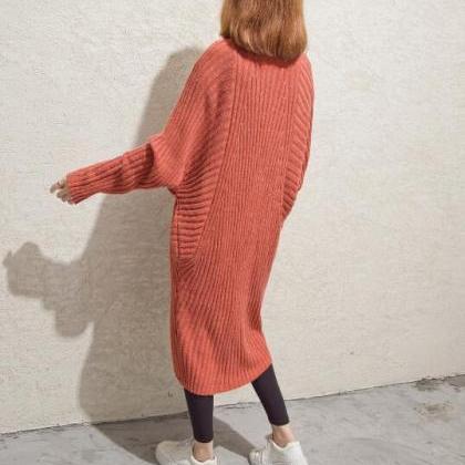 Loose Women Knit Cardigan Sweater Coat
