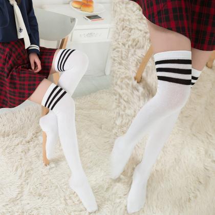 White Socks With Black Stripes