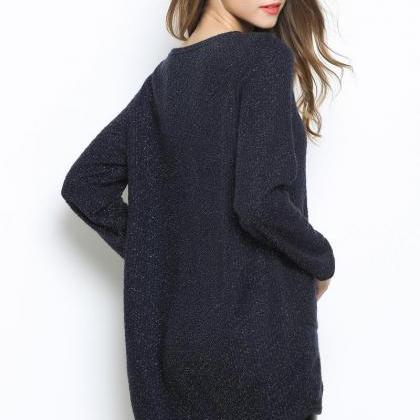 Fashion Women Casual Pullover Loose Sweater..