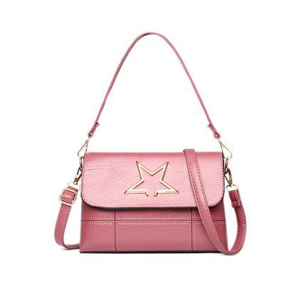 Leather Star Pattern Mini Handbag Shoulder Bag -..