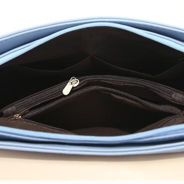 Sweet Pu Leather Handbag Shoulder Bag - Blue