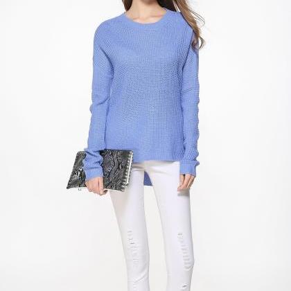 Fashion Casual Loose Knitting Pullover Sweater -..