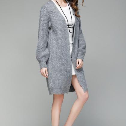 Autumn And Winter Warm Knitted Sweater Cardigan..