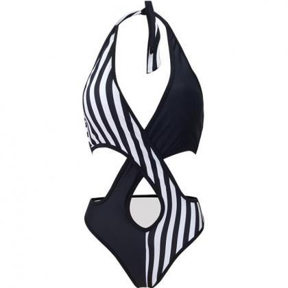 One Piece Swimsuit Women Sexy Backless Swim Suits