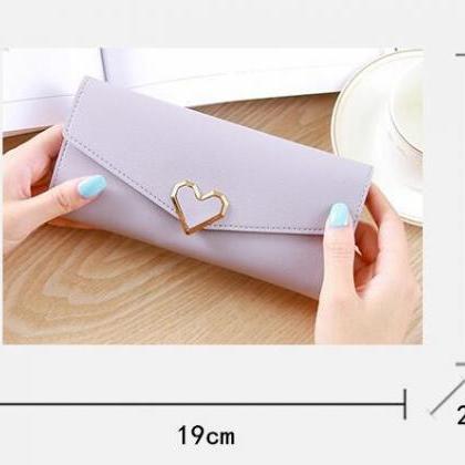  Heart Shaped Wallet PU Leather Car..