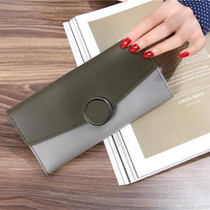 Design Casual Fashion Clutch Wallet Long Purse -..