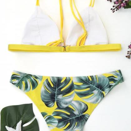 Yellow Bikini Set For Summer Beach Swimsuit..