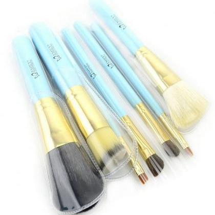 7pcs Blue Goat Makeup Brushes Set
