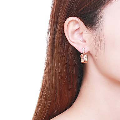 Crystal / Cubic Zirconia Geometric Stud Earrings