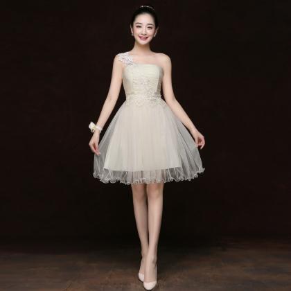 Fashion Women One Shoulder Mini Evening Party Prom..
