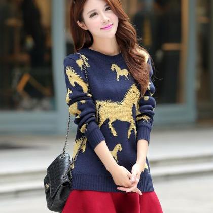 High Quality Long Sleeve Round Neck Sweater