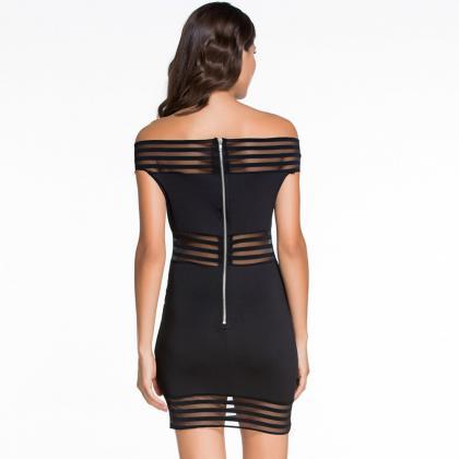 Sexy Special Design Black Dress