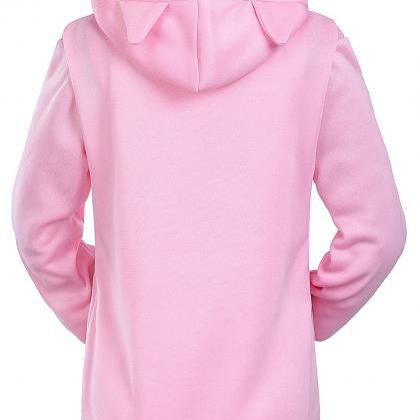 Fshion Cute Hoodies - Pink