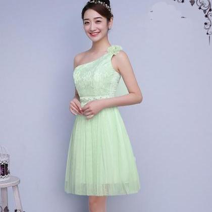 Sweet Fashion Mini Bridesmaid Party Dress - Green