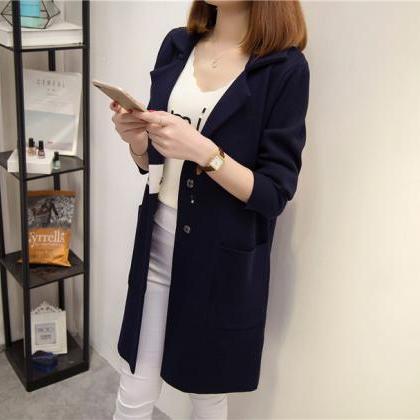 Womens Sweater Long Sleeve Knitted Cardigan..