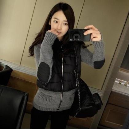 Autumn And Winter Warm Knitted Jacket Sweater Coat