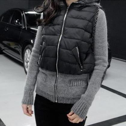 Autumn And Winter Warm Knitted Jacket Sweater Coat