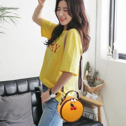 Yellow Small Shoulder Glitter Bag  main image 1