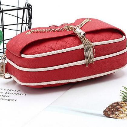 Cute Cherry Pu Leather Mini Shoulder Bag - Red