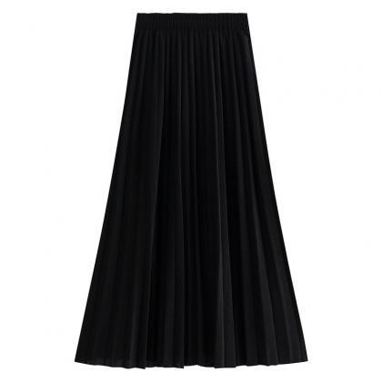 Pleated skirt Autumn and Winter Wom..