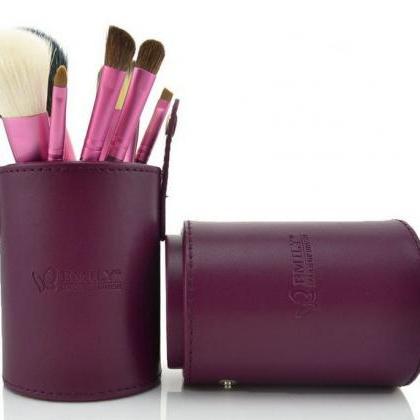7pcs Purple Goat Makeup Brushes Set