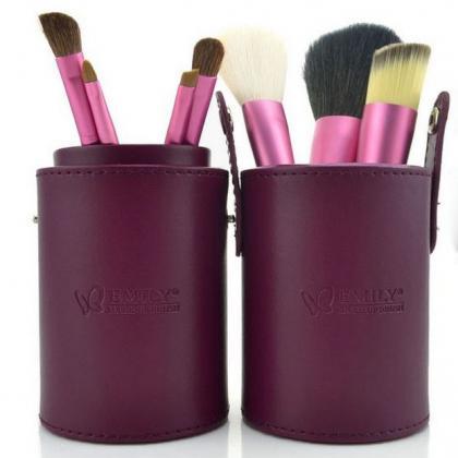 7pcs Purple Goat Makeup Brushes Set