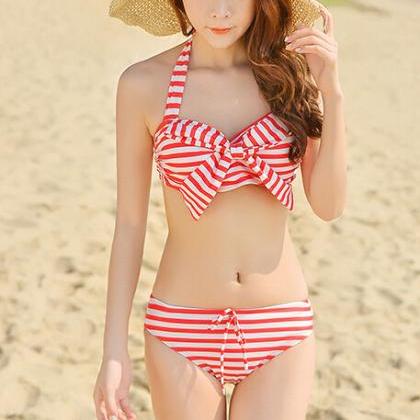 Red Girl's Summer Bikini Swimsuit