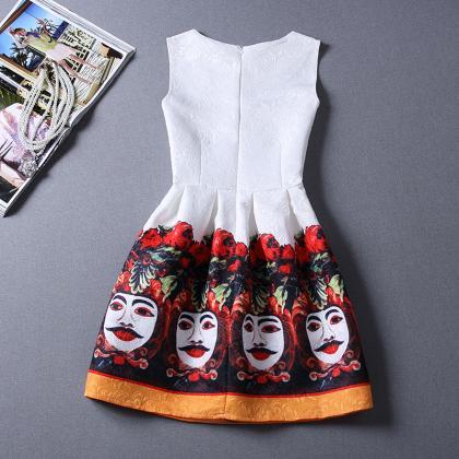 Retro Specially Designed Sleeveless Vest Dress For..