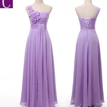 Medeshe Purple Long Bridesmaid Maxi Dress - Evening Party Prom Gown With Adjustable Straps