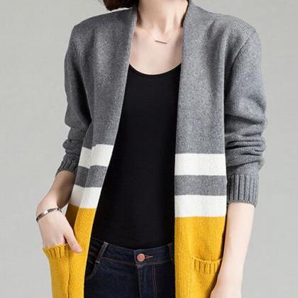 Winter Spring Cardigans Women Fashion Long Cardigan Sweaters For Ladies ...