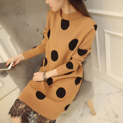 Dot Female Suit Backing Sweater Lace Dress