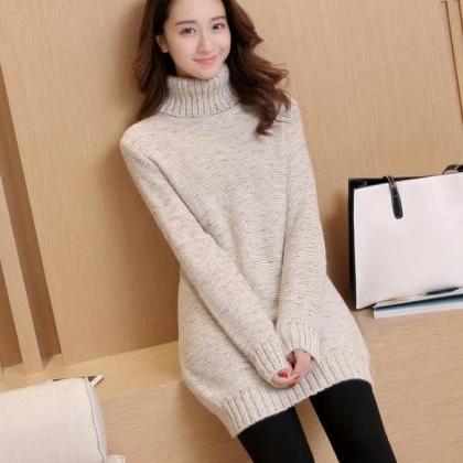 Winter Lady Long Sweater Dress