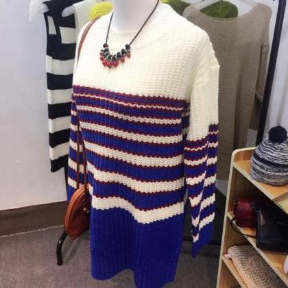 Women Fringe Loose Long Knit Sweater Dress