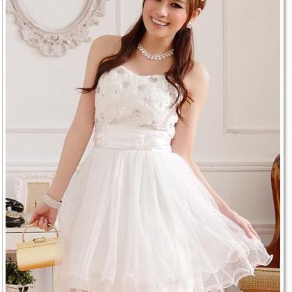 Cute Strapless Mini Evening Dress Mini Bridesmaid..