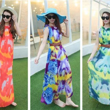Summer Chiffon Beach Long Dress