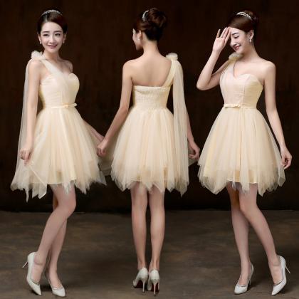 Bridesmaid Dress, Mini Prom Dresses ,beading Dress..