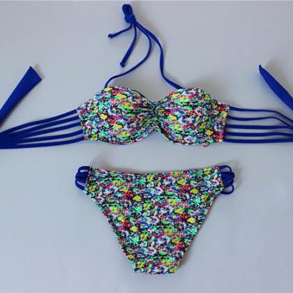Women Sexy Multi Rope Swimsuit Swimwear Bikini -..