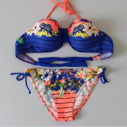 Women Sexy Swimwear Bikini - Blue