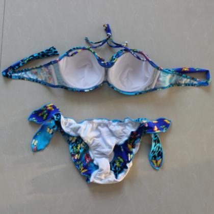 Women Sexy Butterfly Printing Swimsuit Bikini
