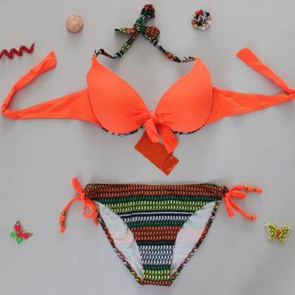 Sexy Swimsuit Bikini - Orange