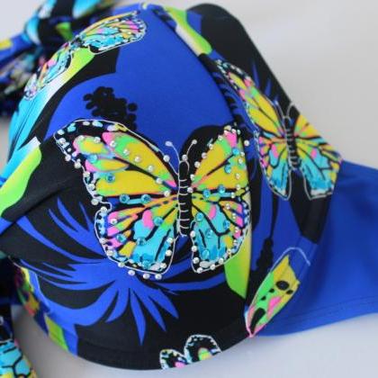 Sexy Butterfly Pattern Swimsuit Swimwear Bikini -..
