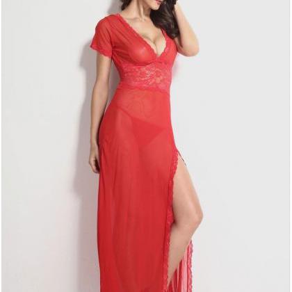 Sexy Long Night Gown Long Lingerie ..
