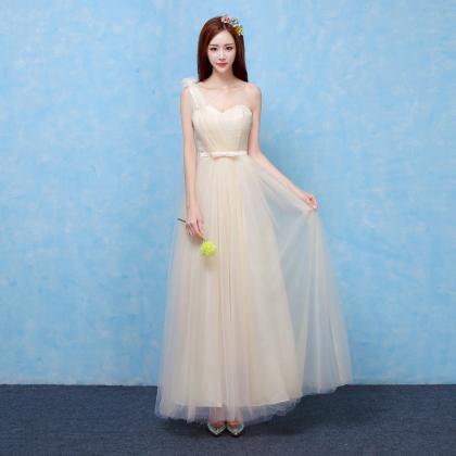 One Shoulder Formal Wedding Bridesmaid Dresses..